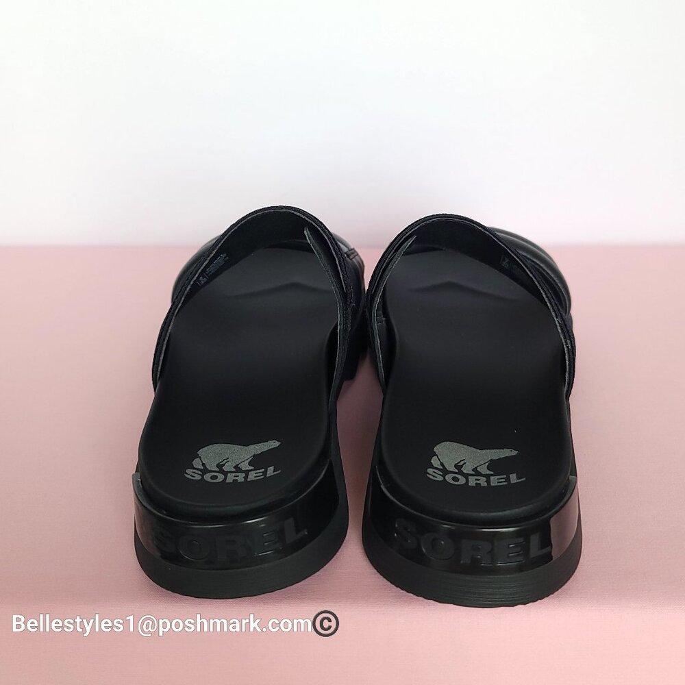 SOREL Viibe Fabric & Leather Platform Two-Straps Slip-On Slide- Women’s Size 9.⭐ - Picture 13 of 16